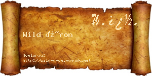 Wild Áron névjegykártya